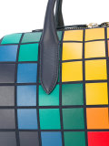 squares print mini duffle