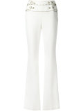 buttoned high-waisted trousers