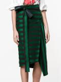 stripe asymmetric skirt