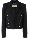 double breasted cropped fitted jacket