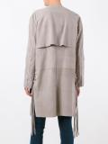Dove leather coat