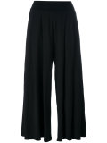 pleated crop trousers