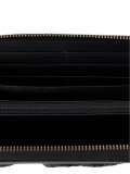 snake embossed zip around wallet