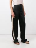 striped wide leg trousers