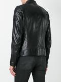 zipped leather jacket 