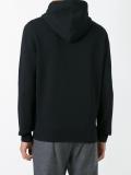 logo embroidered zipped hoodie