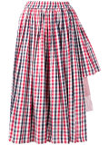 checked skirt 