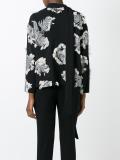 palm jacquard blouse