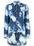 bleached denim skirt jumpsuit