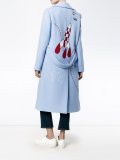 embroidered double breasted coat