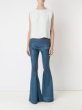 leather flared trousers
