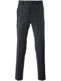 checked tapered trousers