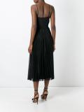 pleated trim shift dress