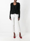 layered sheer sides cardigan