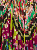 lace-trim floral tie-waist dress