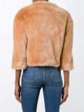 fur effect zipped jacket