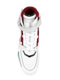 panelled hi-top sneakers