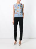 jewel print knitted top 