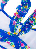floral ruffled bikini