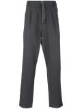 drawstring straight trousers