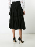 ruffled chiffon skirt