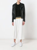 front pleat cropped trousers