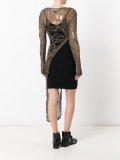 open knit asymmetric dress