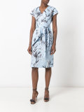 printed wrap dress