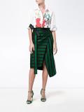 stripe asymmetric skirt
