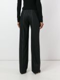 pinstripe boot-cut trousers