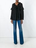 ruffled flared blouse