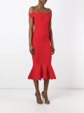 off-shoulders fitted dress