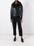 artificial leather biker jacket