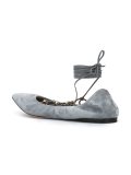 'Rockstud'裹踝带平底鞋