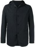 hooded button jacket