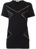 studded contrast panel T-shirt