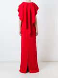cape embellished evening dress