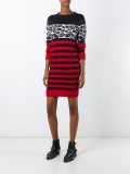 striped fitted dress