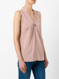 pinned V-neck top