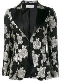 rose cloqué blazer