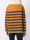 striped shearling jacket