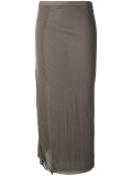 fitted midi skirt