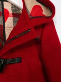 check detail duffle coat