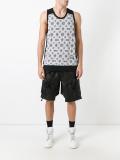 monogram print tank