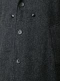 layered buttoned hooded coat