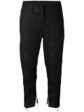cropped trousers with contrast layer
