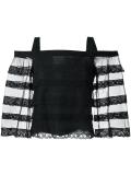 cold shoulder lace panel top