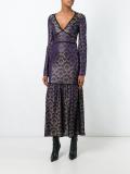 low v neck jacquard dress