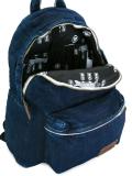 front pocket denim backpack