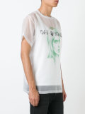 face print sheer T-shirt